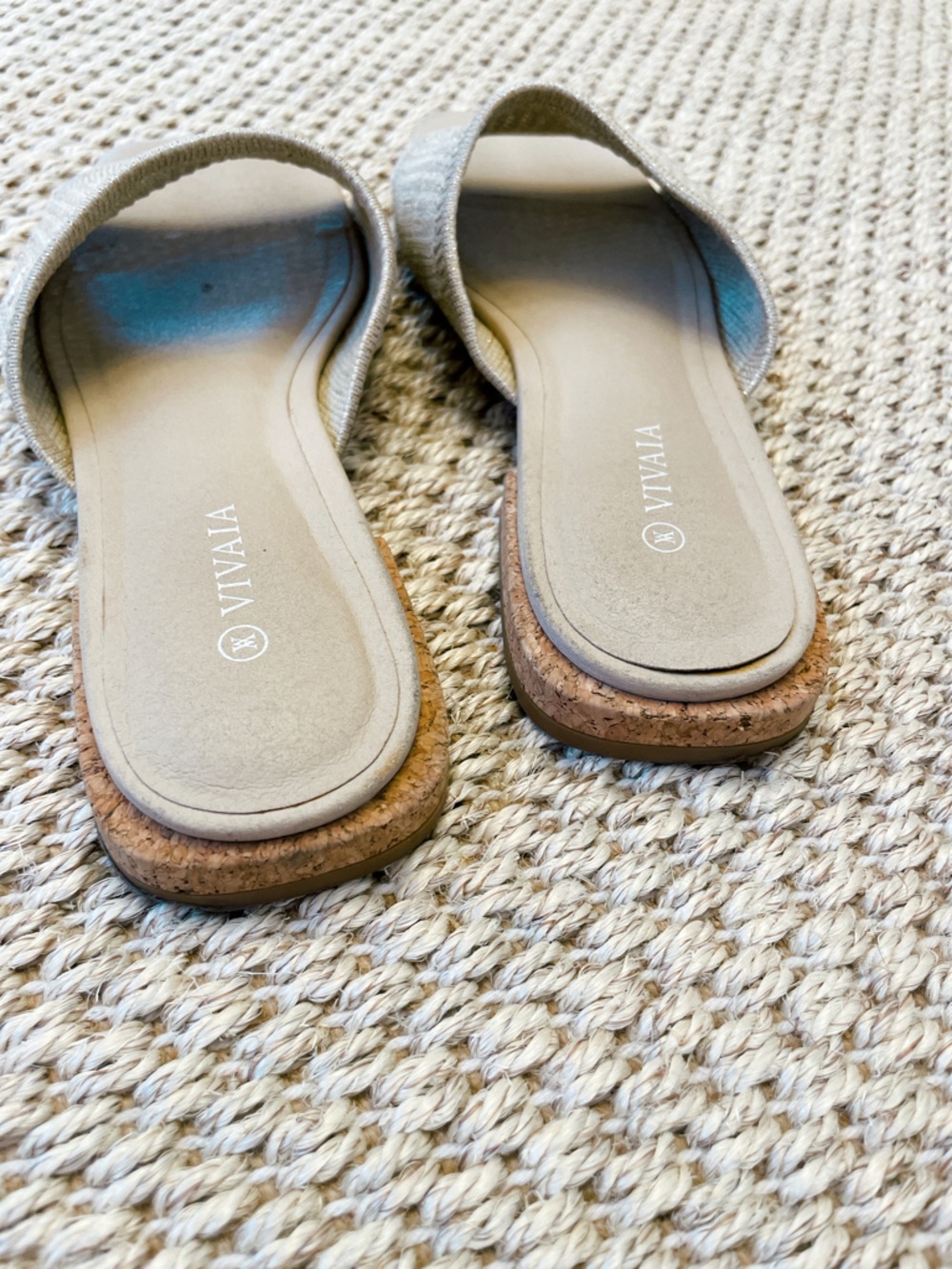 Vivaia Wide Band Slide Marianna Sandals Size 36 6 Beige Tan - Picture 4 of 9